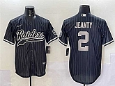 Mens Las Vegas Raiders #2 Ashton Jeanty Black Cool Base Stitched Baseball Jersey,baseball caps,new era cap wholesale,wholesale hats